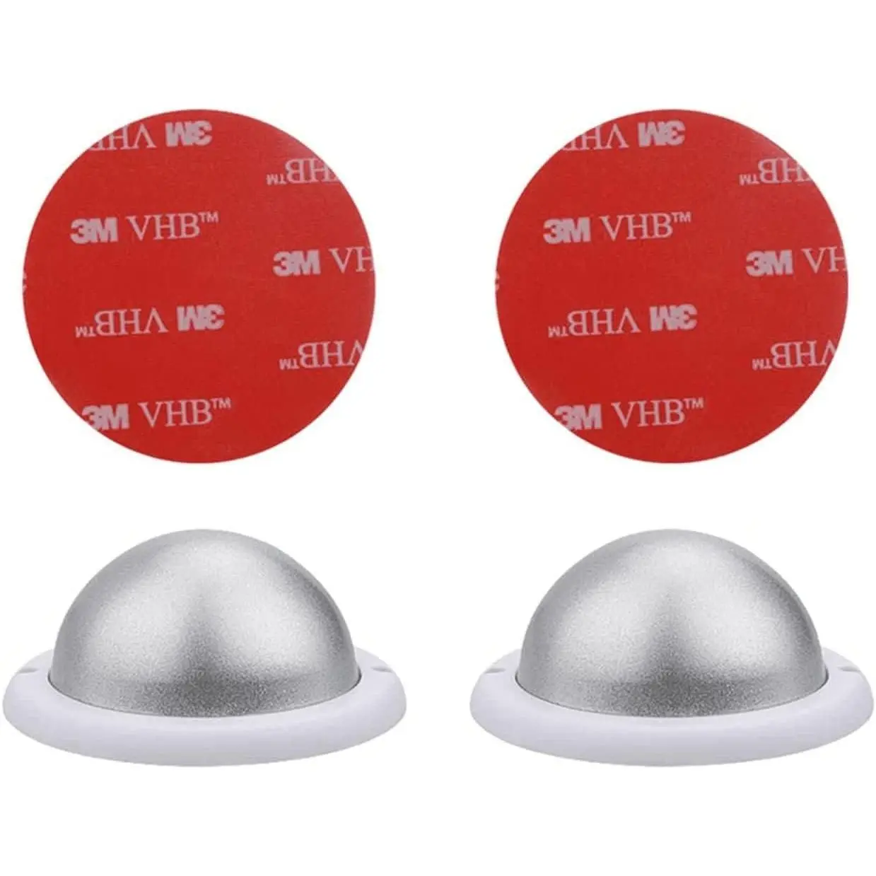 Haoyou Adhesive Wall Mount Indoor/Outdoor Camera Mounts Compatible for Magnetic Arlo Pro/Arlo Pro 2 Camera and SimpliSafe Outdoor Security Camera (2 Pack Silver)
