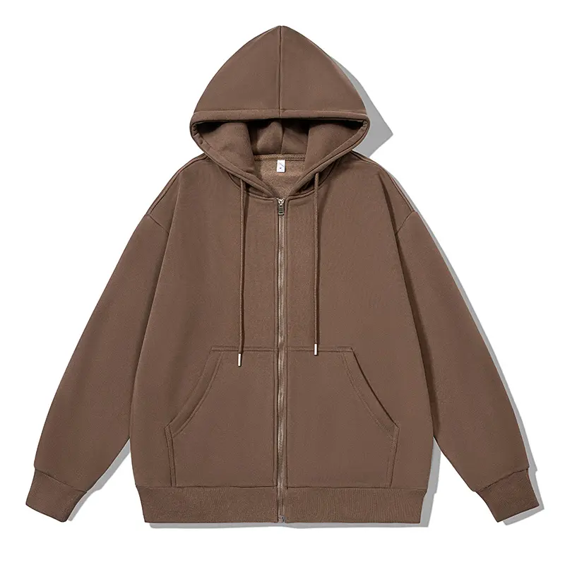 Men's Oversized Zip Up Hoodie Solid Color Drop Shoulder Sweatshirt Full Zip Drawstring Jacket Kangaroo Pocket Casual Streetwear Male Fashion Clothing Apparel cozy soft cool clean chic active sporty casual premium classic stylish durable vibe hype