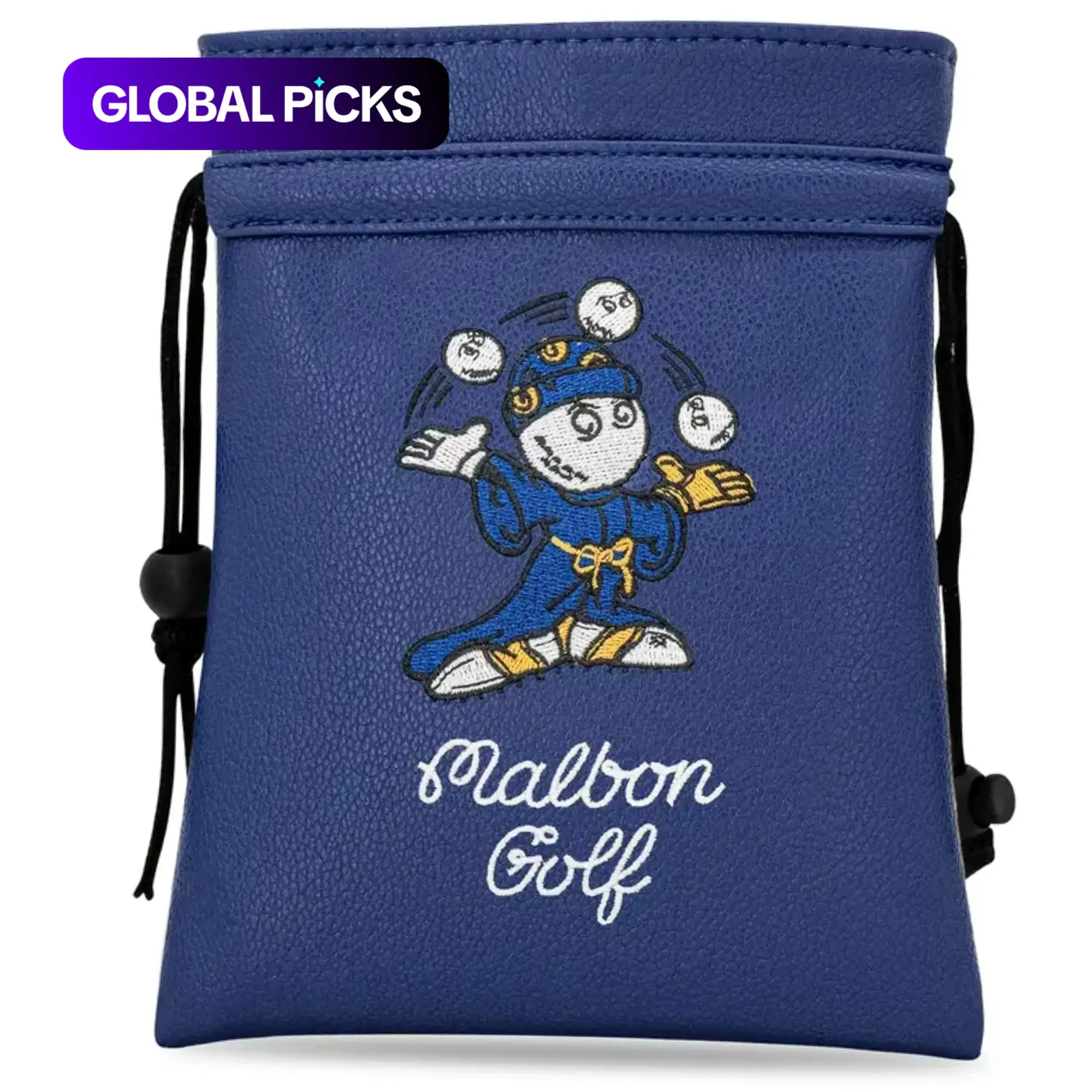 Golf Valuables Bag with Drawstring Closure, Unisex Embroidered Water-Resistant Portable Pouch, Golf Accessories for Father's Day Gift