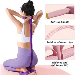 Multifunction Pedal Resistance Band Exercise Equipment - Lightweight, Portable Elastic Pull Rope for Home Gym & Outdoor Full Body Workouts, Sit-Ups, Yoga, Abdominal Training with Adjustable Training Bench Set (For Yoga Enthusiasts)