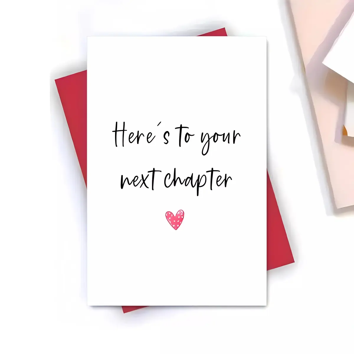 Next Chapter Good Luck Card: Best of Luck for New Job, Coworker, Retirement, Divorce, Moving - With Envelope, Inspirational Greeting Cards