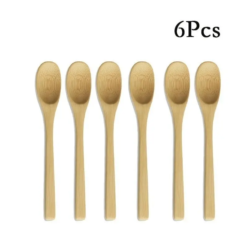 Natural Unpainted Bamboo Spoon, Long Handle Small Spoon, Honey Spoon, Coffee Stirrer, Jam Spoon, Eco-Friendly Bamboo Wood Utensil