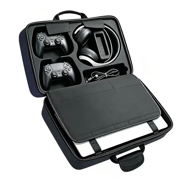 Oxford PS5 Console Hard Shell Storage Bag - Multi-Function Portable Travel Protective Case with Zip, 2 Controllers, Gaming Headset, Game Discs & Accessories Organizer, Outdoor