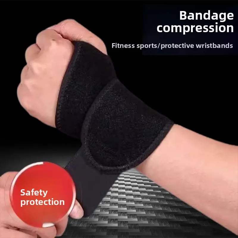 Polyester Blend Compression Wristband Sleeve for Adults, Lifting Supportive Brace for Athletic Performance, Tendonitis & Sprain Recovery, Gray, All Sports, Athletic Performance Sports Wristbands, Lifting Supportive Sports Wristbands