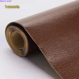 Self-Adhesive Lychee Pattern Leather Repair Patch, Waterproof Wear Resistant Leather Restoration Tape, Easy to Apply Repair Sheet for Sofa Couch Car Interior Seat Furniture Damage Fix