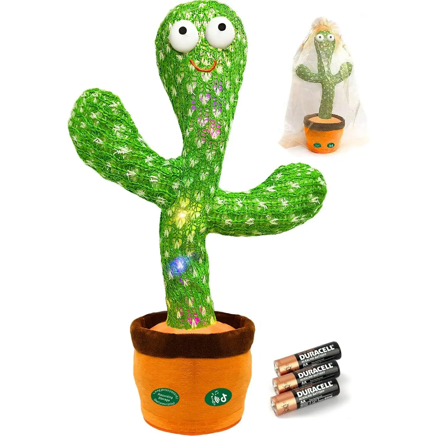 Hunfur Dancing Talking Cactus Toy,Interactive Funny Gift  Baby Infant 6-18 Months, Singing Record Repeat What You Say Light Up Toy  Toddler 1 2 3 Year Old Boy Girl New model