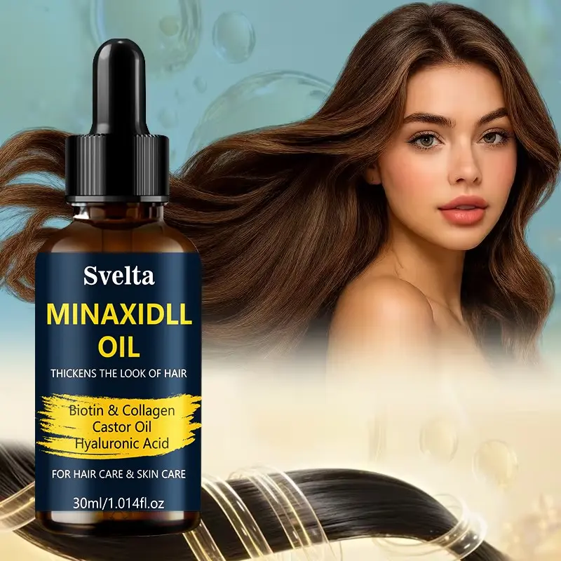 30ML Minoxidil Oil for Hair Loss, Suitable for Men and Women, Biotin Strengthens Roots, Hyaluronic Acid Moisturizes, Daily Use for Healthy Hair