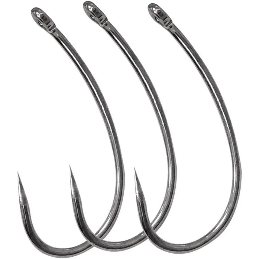 Barbless Fishing Hooks, 50/150pcs Carp Fishing Hooks Trout Hooks Circle Hooks  Shank Crank Fly Tying Hooks Carp Hair Fishing  Rigs for Freshwater Saltwater Fishing