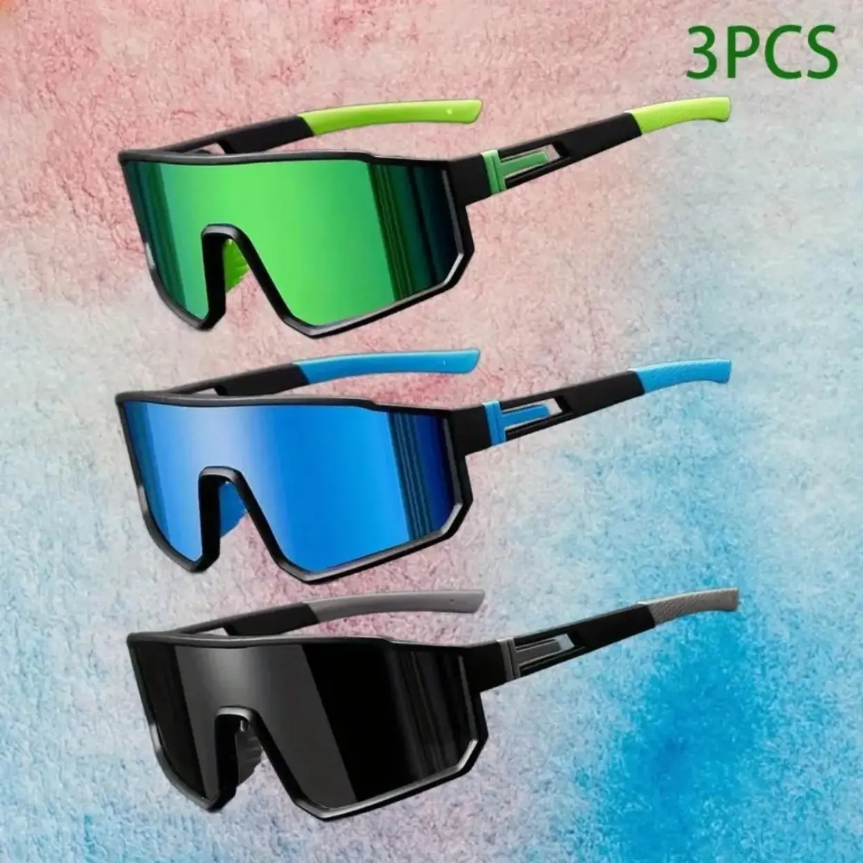 3Pcs Unisex Teen Lightweight Non-Prescription Sports Sunglasses, Impact Resistant Outdoor Safety Shades, All-Day Comfort Eyewear For Baseball Running Cycling Work, Practical Holiday Gift ,summervibes