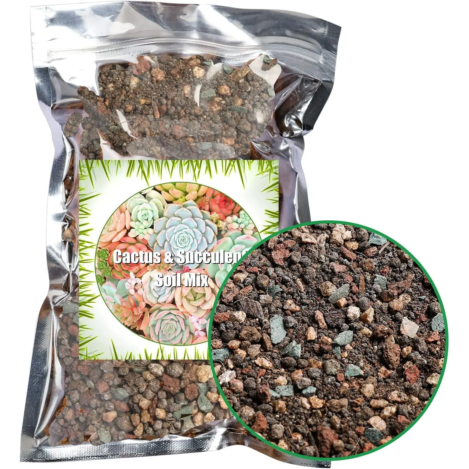 Succulent and Cactus Soil Potting Mix 1.1 LBS, Bonsai Soil Mix  to Use,  Draining with Added Nutrients