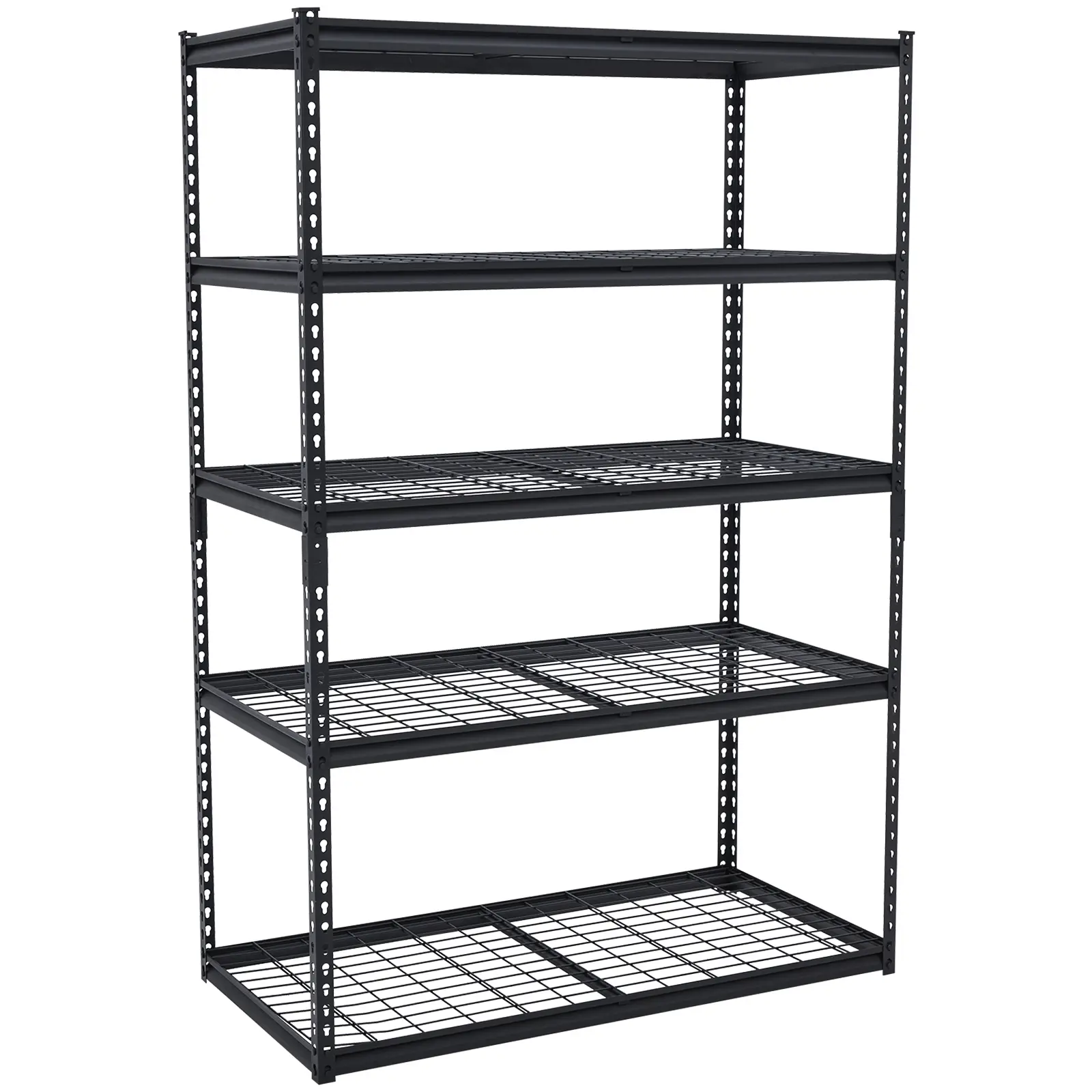 Heavy Duty 5-Tier Metal Garage Shelving Unit – Adjustable Storage Shelves – 3000 lbs Load Capacity – Industrial Steel Rack for Workshop, Basement, Utility – 48x24x72 in
