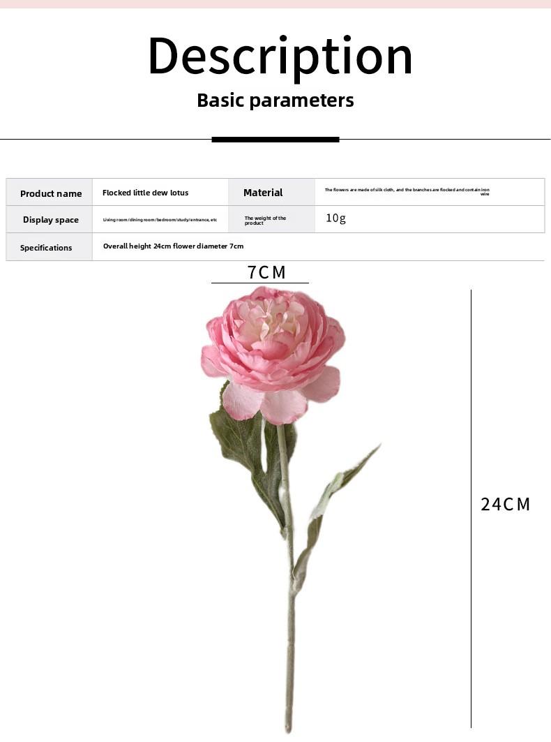 Artificial lily flowers, faux flower arrangements, bouquets for living room and dining table decorations, floral ornaments, peonies, high-end flower arrangements