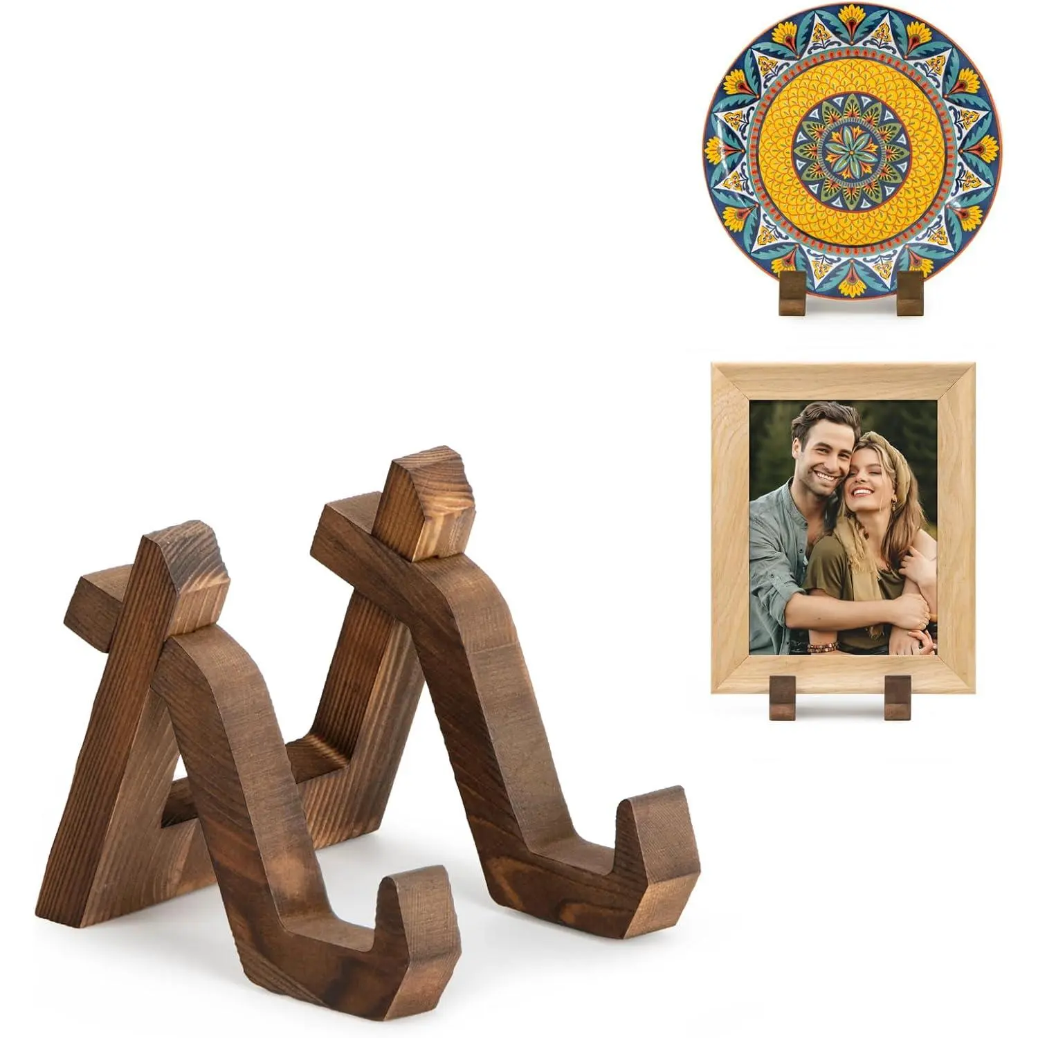 Plate Display Stand, 4 Inch Plate Holder for Displaying | Decorative Plate Stand for Picture Frame Dish Photo Plaque Platter  Stand