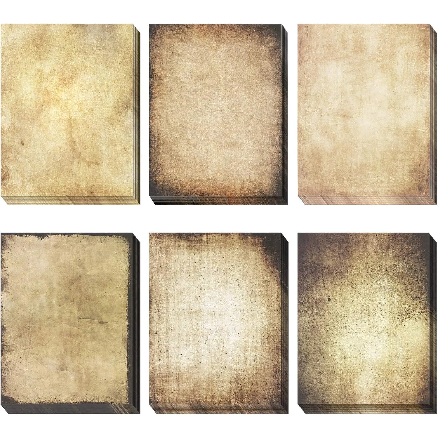 Paper, 60-Sheets Antique Paper, Letter Size, 8.5 x 11 Inches, 6 Double Sided Designs, Decorative  Paper for Writing, Printing, Arts and Crafts
