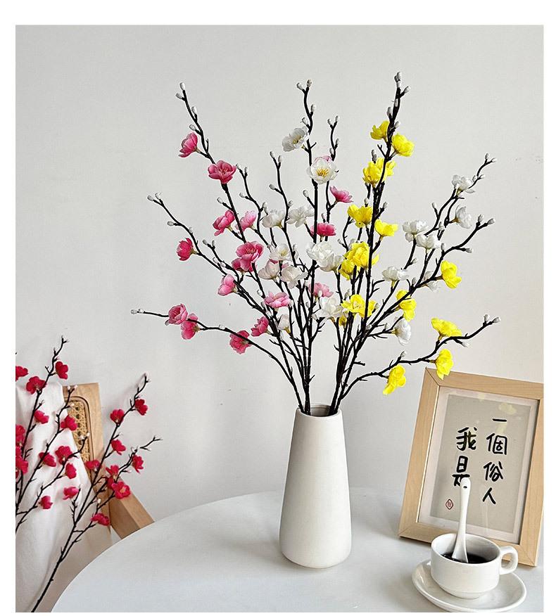 55CM single white mini plum blossom artificial flower for Chinese-style home decoration