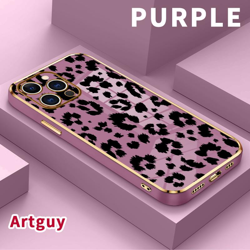 Case for iPhone iPhone 16 Pro Max 15 Plus 14 13 12 11 XS XR  mini Leopard - print Elegance Drop Protection Shockproof Soft Silicone smartphone Cover