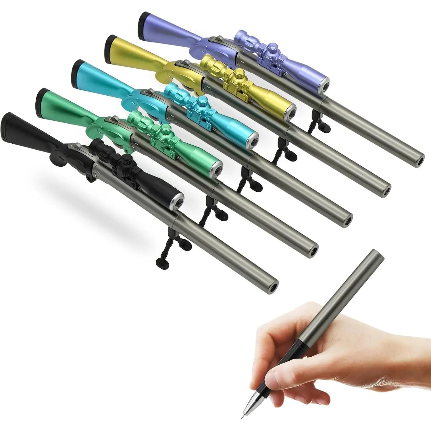 5 count Novelty Cool Sniper  Shape LED Light Gel Pens, Novelty Pens Interesting Sniper  Pens for Boys