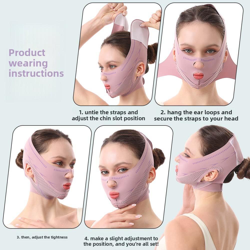 Graphene V-face lifting mask tightens facial contours, reduces nasolabial folds and double chin, sleep bandage is comfortable and breathable