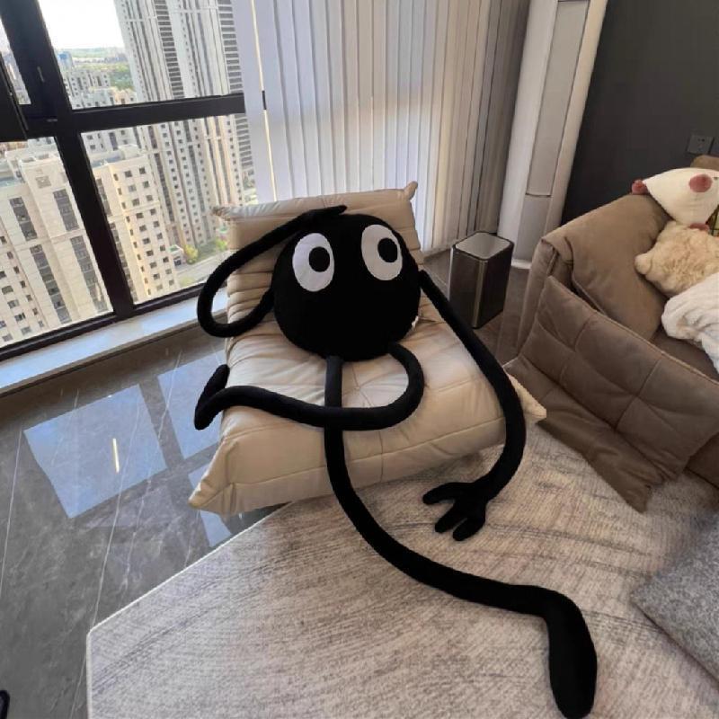 Giant Cute Black Briquettes Octopus Plush Toy Stuffed Long Legs Octopus Doll Plush Animal Pillow Creative Gift Kawaii Room Decor