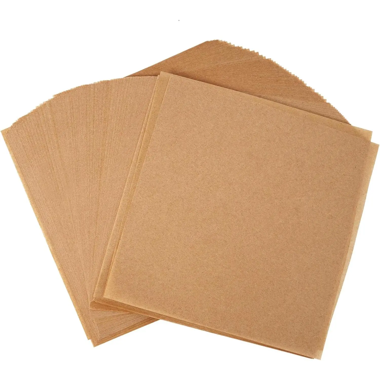 200Pcs 6 x 6 Inch Hamburger Patty Paper, Unbleached Parchment Paper Squares, Non-Stick Wax Paper Sheets for Separating Burgers, Butter, Cookies, Food Storage and Freezing