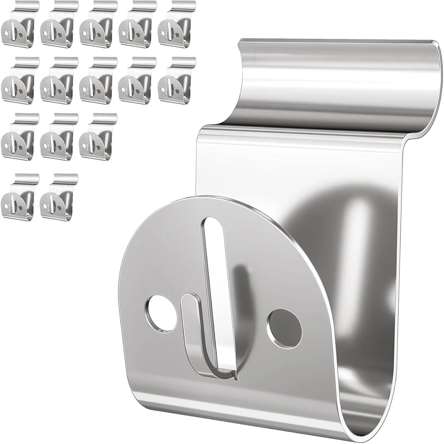 Heavy Duty Vinyl Siding Hooks 15 Pack, Stainless Steel Siding Clip for Hanging Outdoor Decor, No Hole Siding Hooks for Hanging Lights Wreath Christmas Decor
