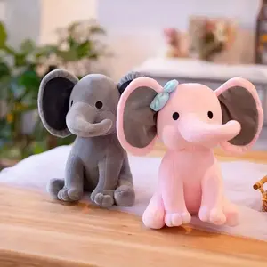 25cm Gray Elephant Stuffed Plush Toys Kawaii Animals Soft Sleeping Stuffed Pillow Doll Plushie for Baby Room Decorative Gifts cute girly gifts