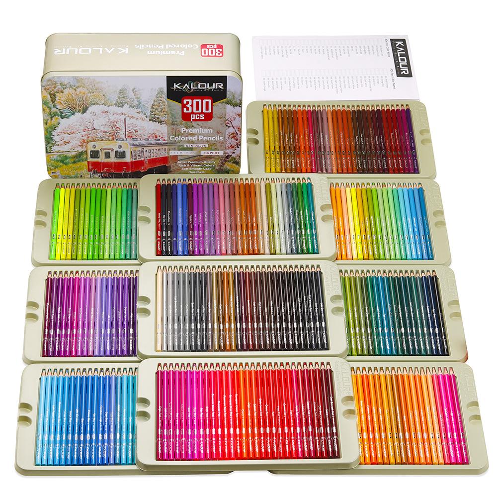 300pcs/box Professional Colored Pencil, Artists Soft Core Colored Pencil, Drawing Sketching Shading Pencil, Art Supplies for Adults Artists Beginners
