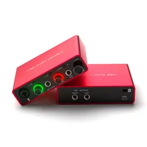 Audio Interface for PC USB Mixer Recorder, 48v Phantom Power, 24-Bit Support, Compatible with MAC Os and PC Audio Devices