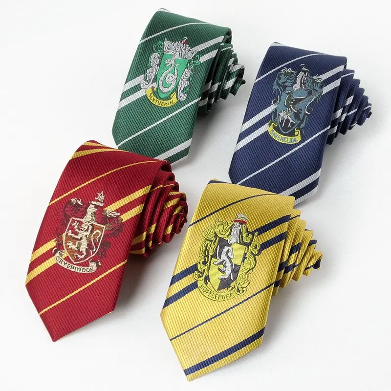 Harry Potter Tie Hogwarts Slytherin Jk School Style Stylish Tie Design Handmade Dk Tie Unisex, Perfect Gift for Fans, Unique Accessory for All Occasions