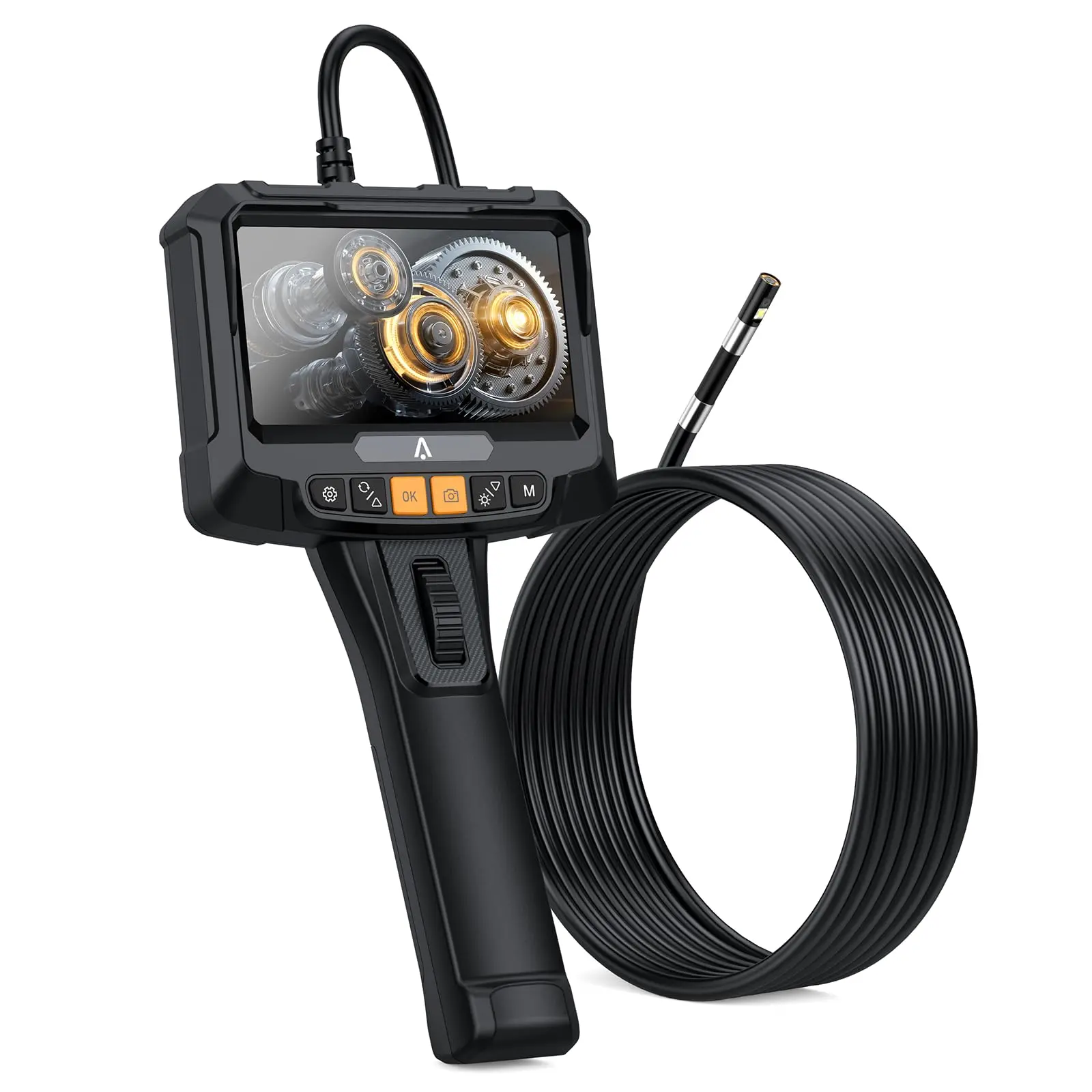 GARVEE360° Articulating Borescope, 1280P HD Endoscope Camera with Light, 5.5ft Industrial Snake Camera for Automotive Engine Inspection