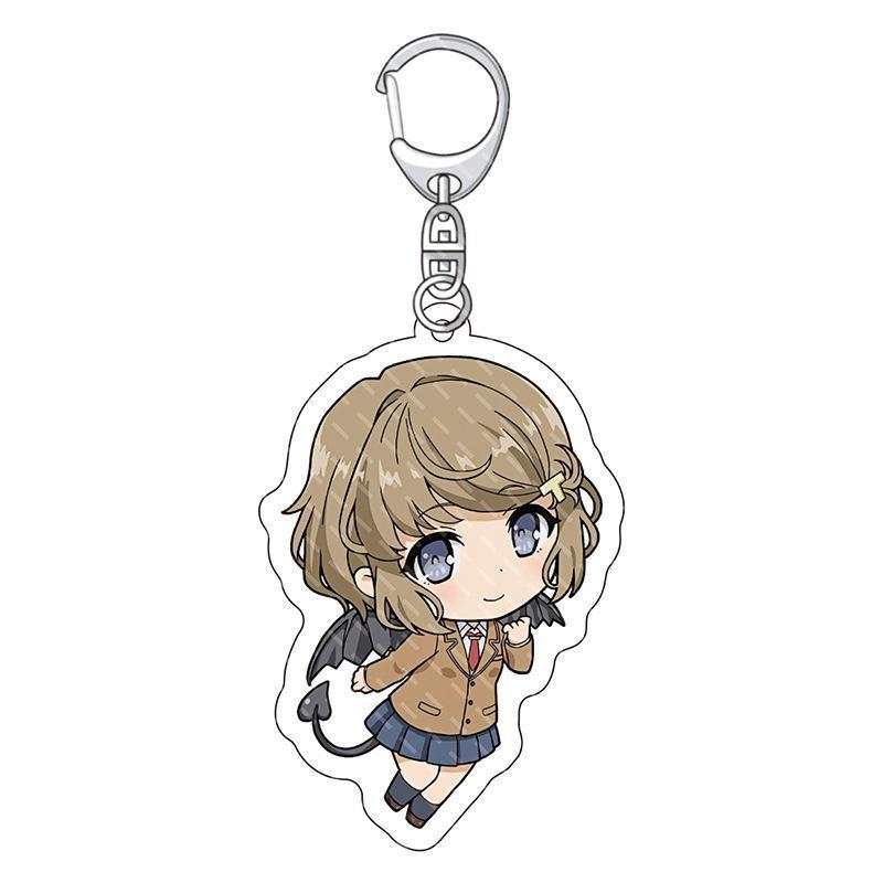 Hot Anime Rascal Does Not Dream of Bunny Girl Senpai Sakurajima Mai Cosplay Acrylic Keychains Accessories Fans Gifts