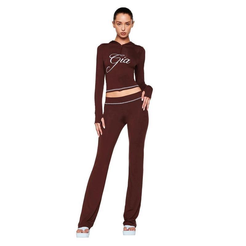 Leopard Print Pants Sets Women Fashion Trendy Slim Short Hooded Cardigan Tight Trousers Two Piece Set Female Streetwear