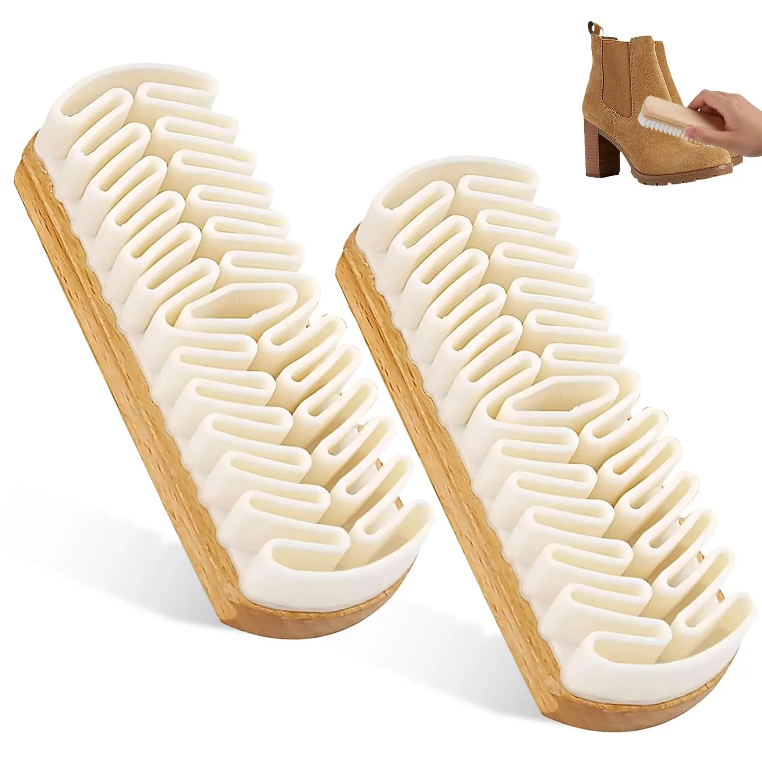 2PCS Suede Brush Shoes Cleaner, Eliminates Stains, Removes Spots, Restores Nap, Cleaner for Leather Suede Shoe, Handbags, Jackets, Boots, Furniture