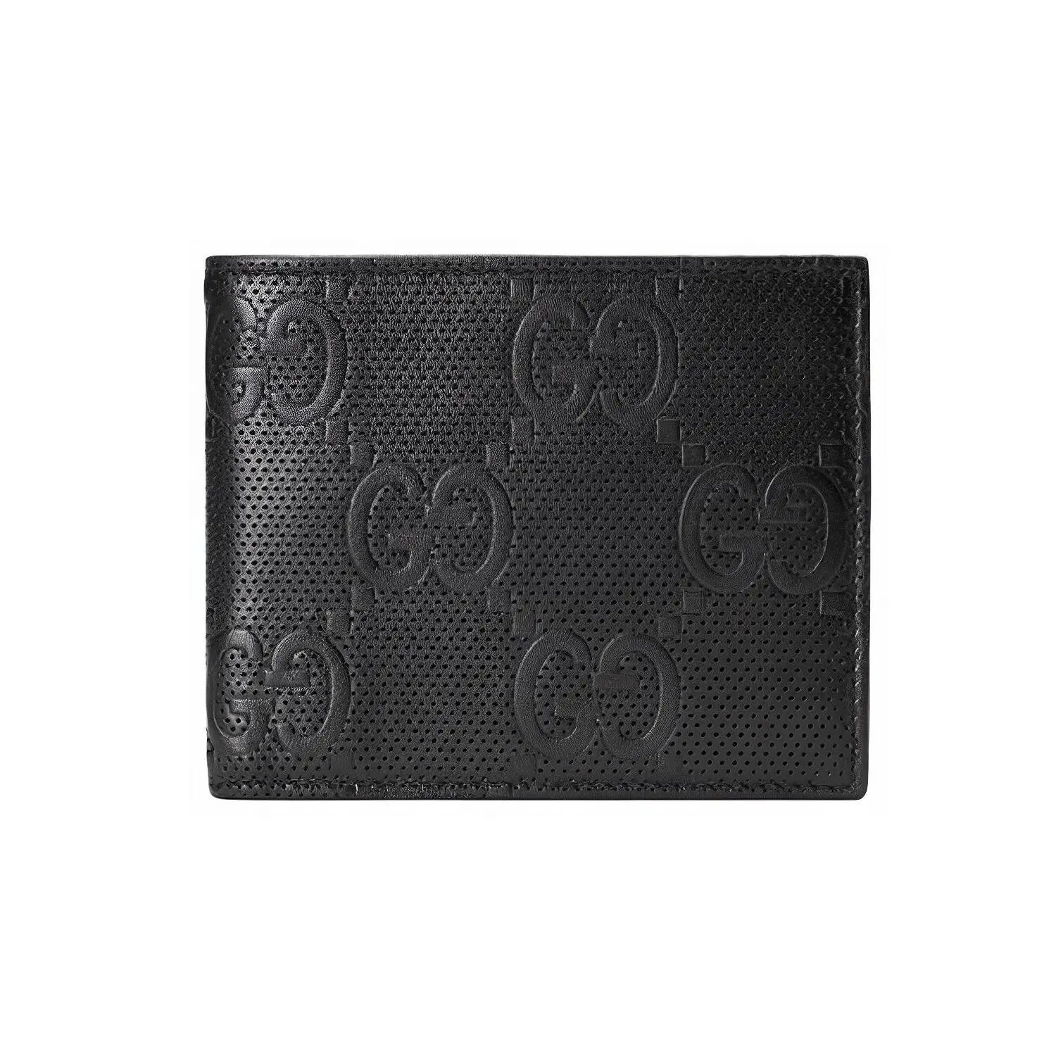 Gucci GG Embossed Leather Bifold Wallet for Men, Classic Style in Black