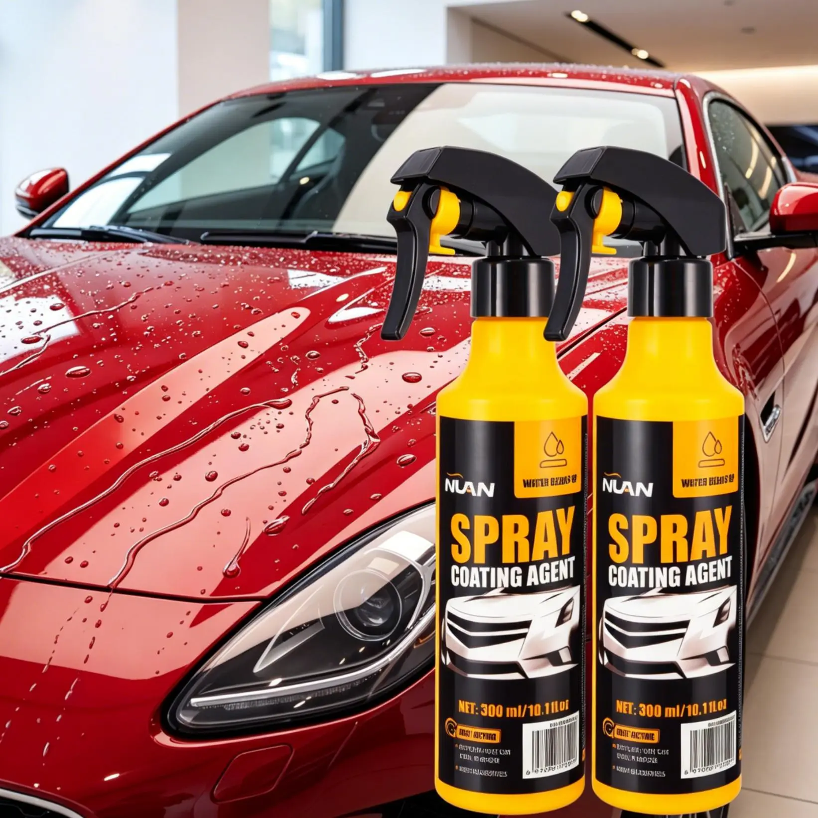 Spray coating agent；NUAN nano car coating sprayNUAN 300ml Car Spray – Quick polish, anti-stain, anti-fading, keeps paint glossy and protected.-ll6.2, Car Paint Polishing, Nanotech Coating