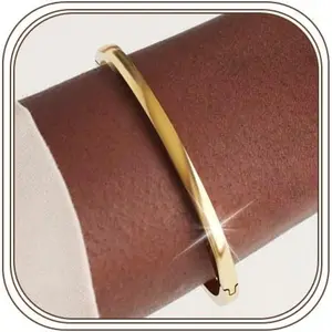 Gold Bangle Bracelet for Women Trendy Minimalist Dainty - 18K Plated Gold Bracelet for Women Waterproof Stainless Steel Bangle Small Wrist Non Tarnish Jewelry Gift