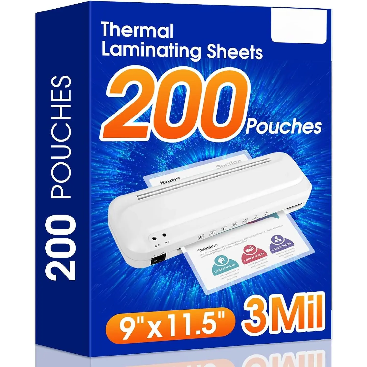 30 Pack Laminating Sheets 3 Mil, Hold 8.5 x 11 inch Documents, Menus
