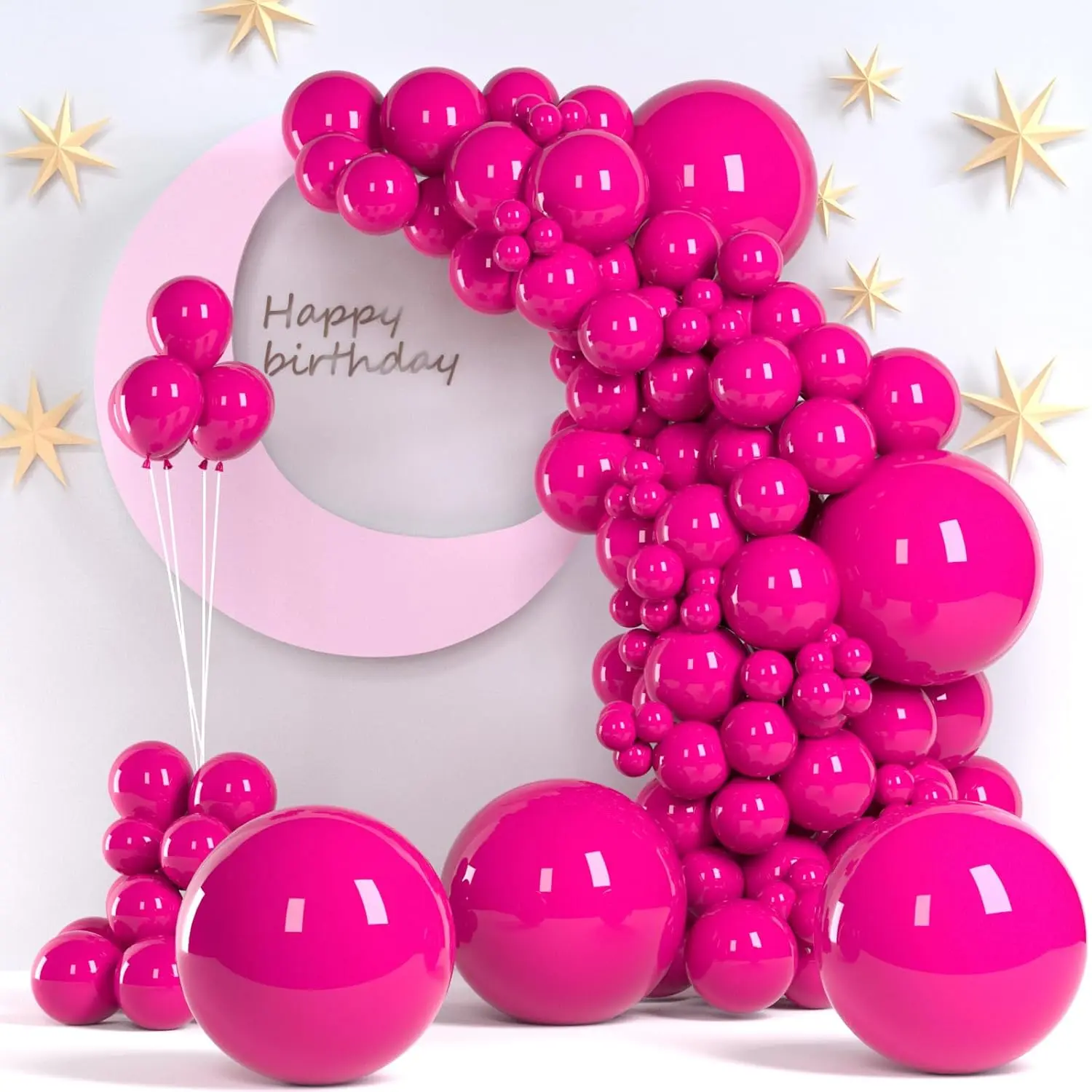 Hot  Balloons, 140 count 18 12 10 5 Inch Different Sizes Pack Party Latex Balloons for Birthday Halloween Holiday Balloon Garland as Party Decorations