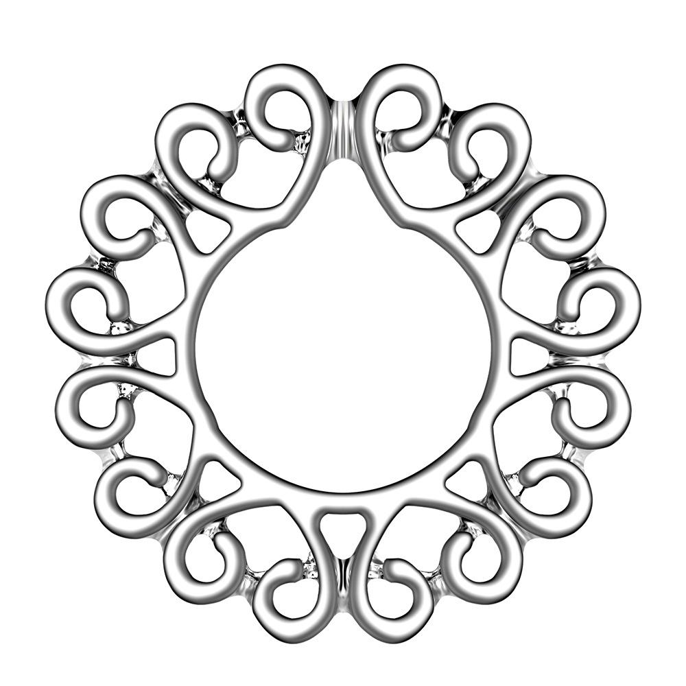 7Pcs 316L Stainless Steel Non-Piercing Septum Clicker Set, Filigree Fake Septum Ring Cuff, Hypoallergenic No Piercing Nose Ring for Women