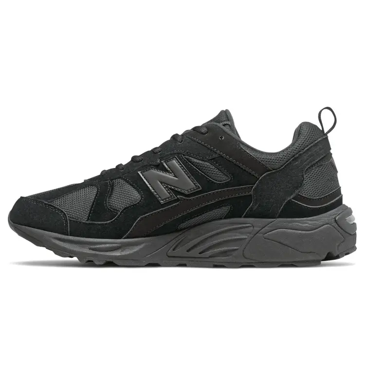 New Balance NB 878 Suede Lifestyle Sneakers for Men and Women – Cushioned, Low-Top, Black D-Wide Verifiable, with credentials and supporting global authentication