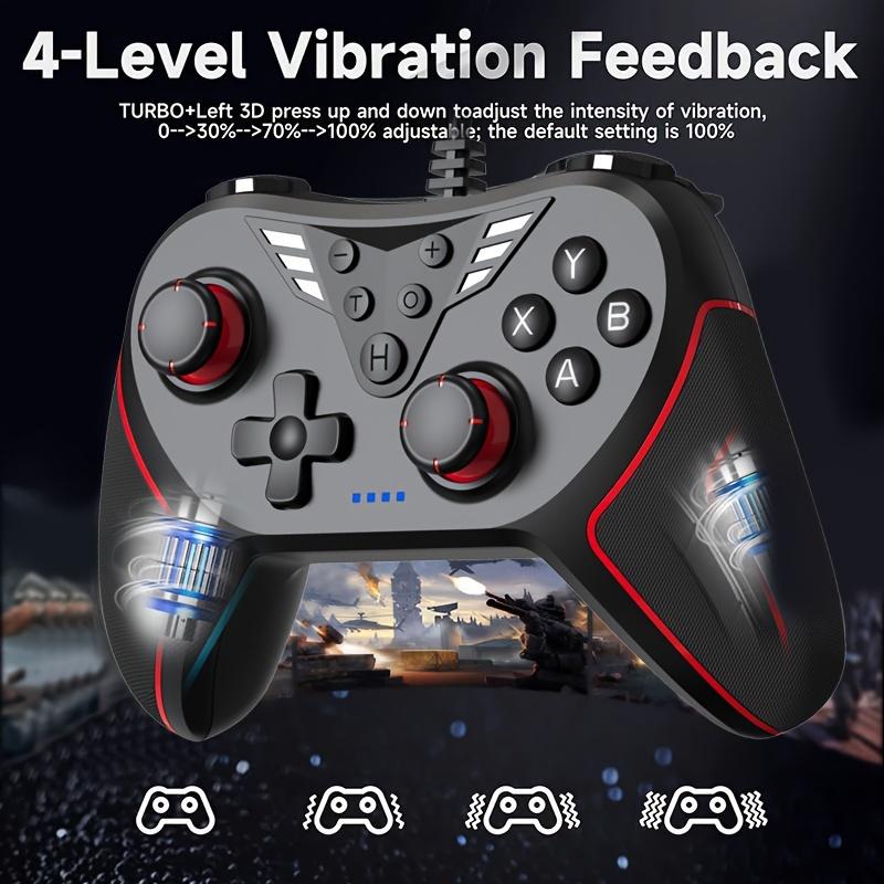Wired Gaming USB Controller for Windows PC (Steam)/Nintendo Switch/Switch OLED/Switch Lite/ PC Controller with High-Precision joystick Turbo and Adjustable Vibration handheld console