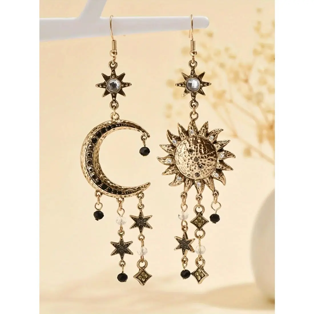 Vintage Sun & Moon Dangle Earrings, High Quality Earrings, High-Quality Boho Jewelry for Women, Versatile and Exquisite, Perfect as a Birthday Gift