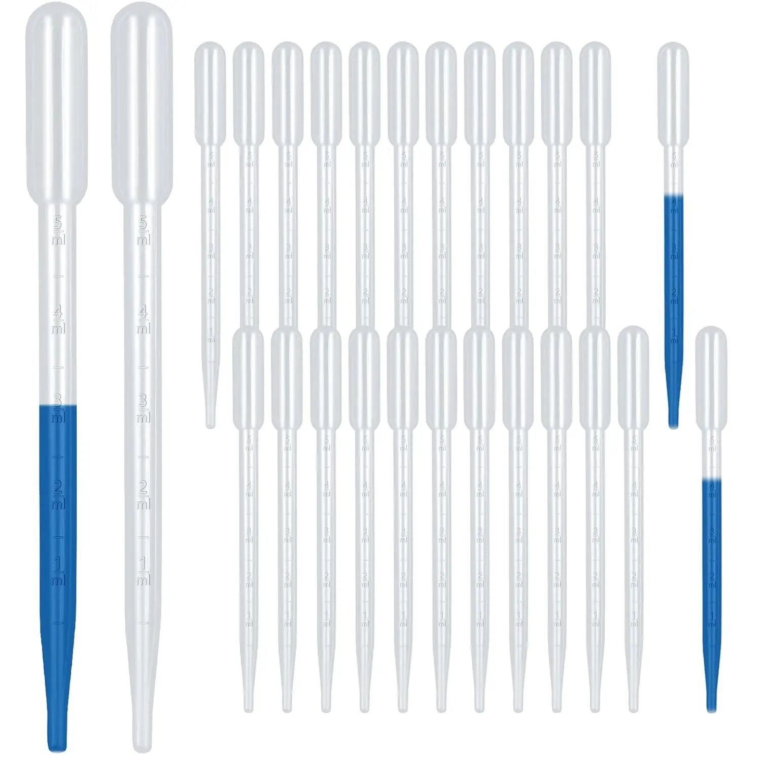60Pcs Plastic Transfer Pipettes 5ml Dropper for Oil, Disposable Dropper Pipettes Eyedropper Water Droppers Pipette for Craft Lab Resin Paint