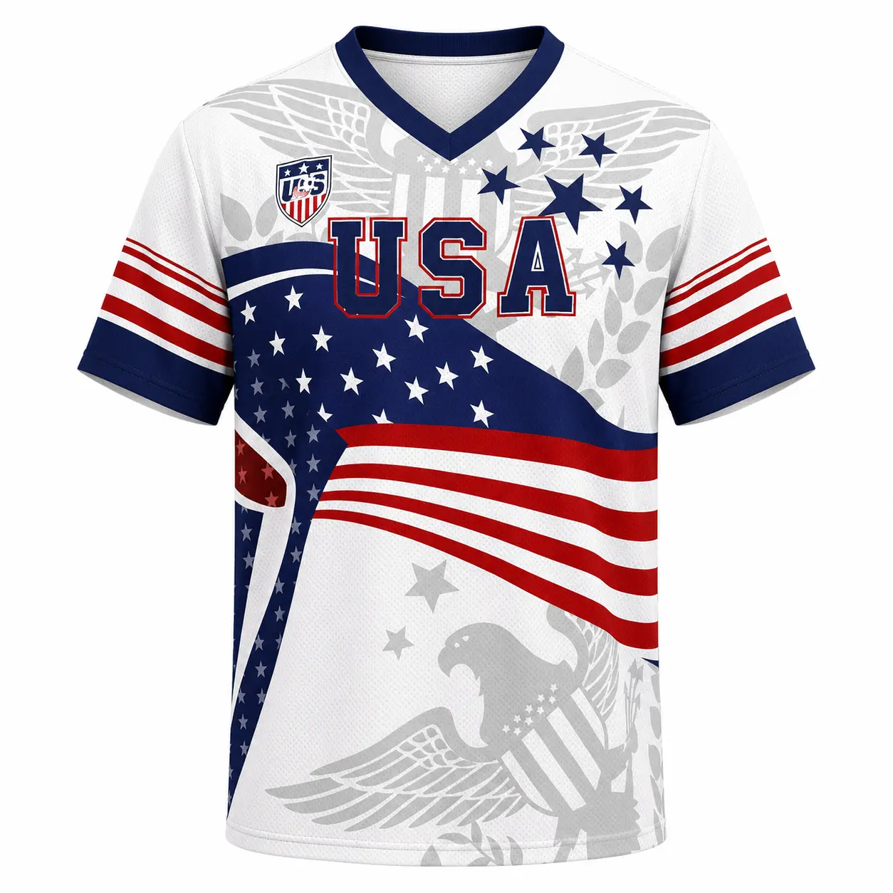 ⚽️V-Neck USA Bald Eagle Graphic Soccer Jersey, 2026 USA Fans Jersey, Gift for Soccer Fans, America Soccer Jersey for Player