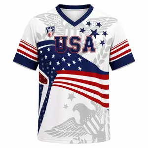 ⚽️V-Neck USA Bald Eagle Graphic Soccer Jersey, 2026 USA Fans Jersey, Gift for Soccer Fans, America Soccer Jersey for Player