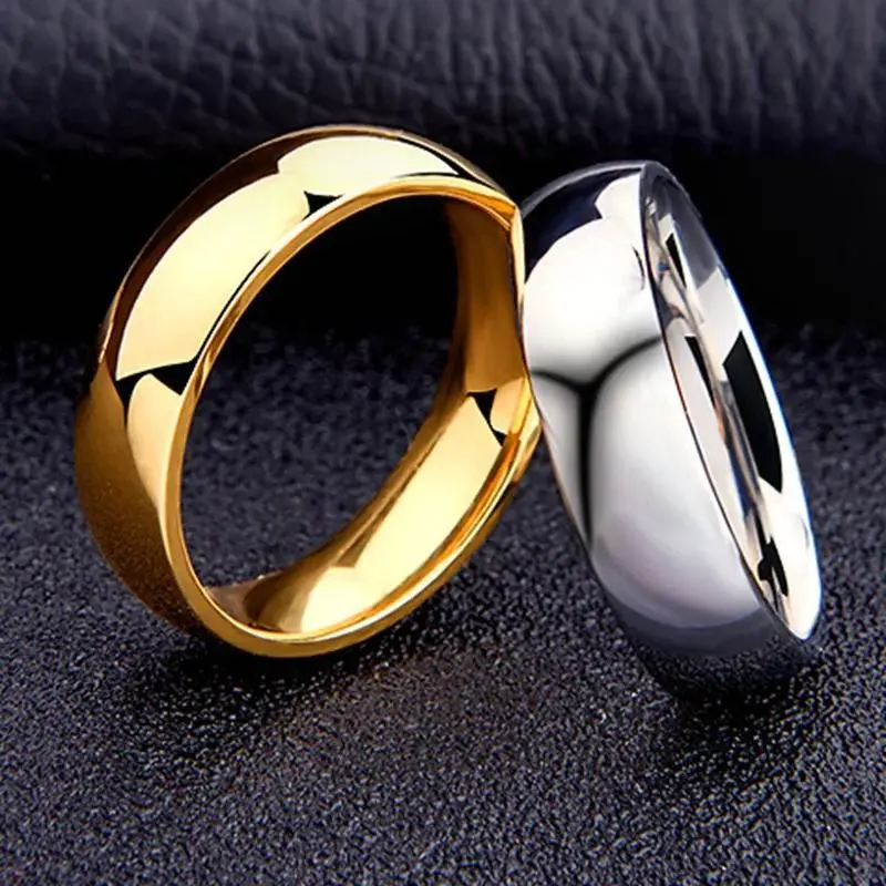 Titanium Wedding Band - Unisex Wear, Hypoallergenic, High Polish, Comfort Fit, Engagement Rings, Sizes 5-13