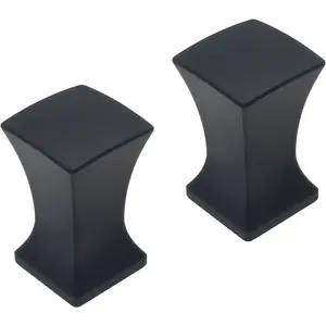 FDXGYH 2 Pcs Finial Caps Knob Lamp Shade Decorations Finials for Lamp Shade Black Harp Lamp Finial Knob with 1/4-28" Base