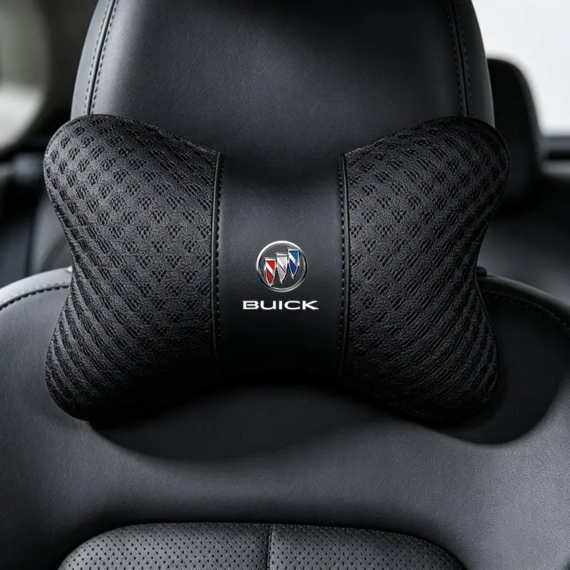 1PC Summer Ice Silk Car Seat Neck Pillow Headrest Rest Support Cushion Pad Automotive Accessories For Buick Envista Park Avenue GL8 LaCrosse Regal Verano Excelle GT XT Envision