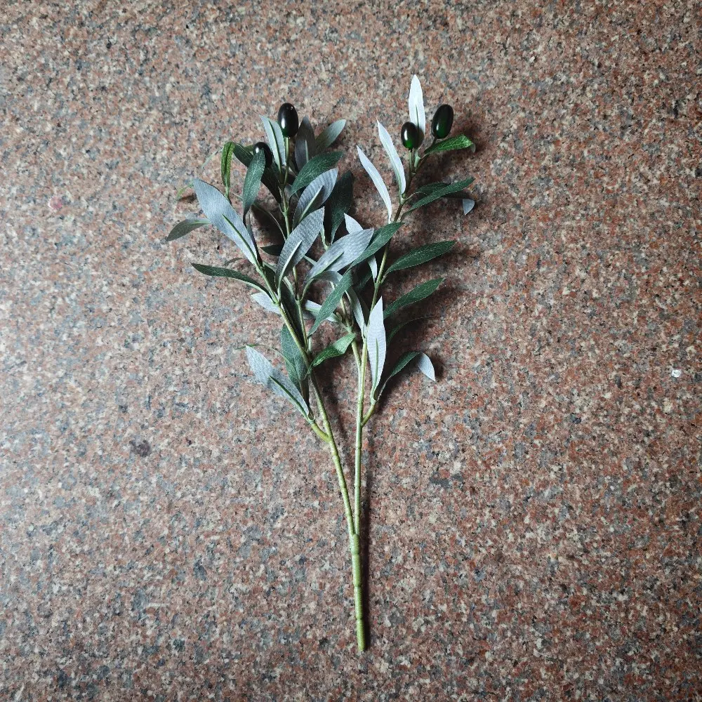 5 bundles of artificial olive branches with realistic green leaves and fruits, suitable for vases, tabletops, and home decor plastic fake olive trees, flexible placement, Faux Indoor Plant, Decorative Artificial Plants, House Plants Decor