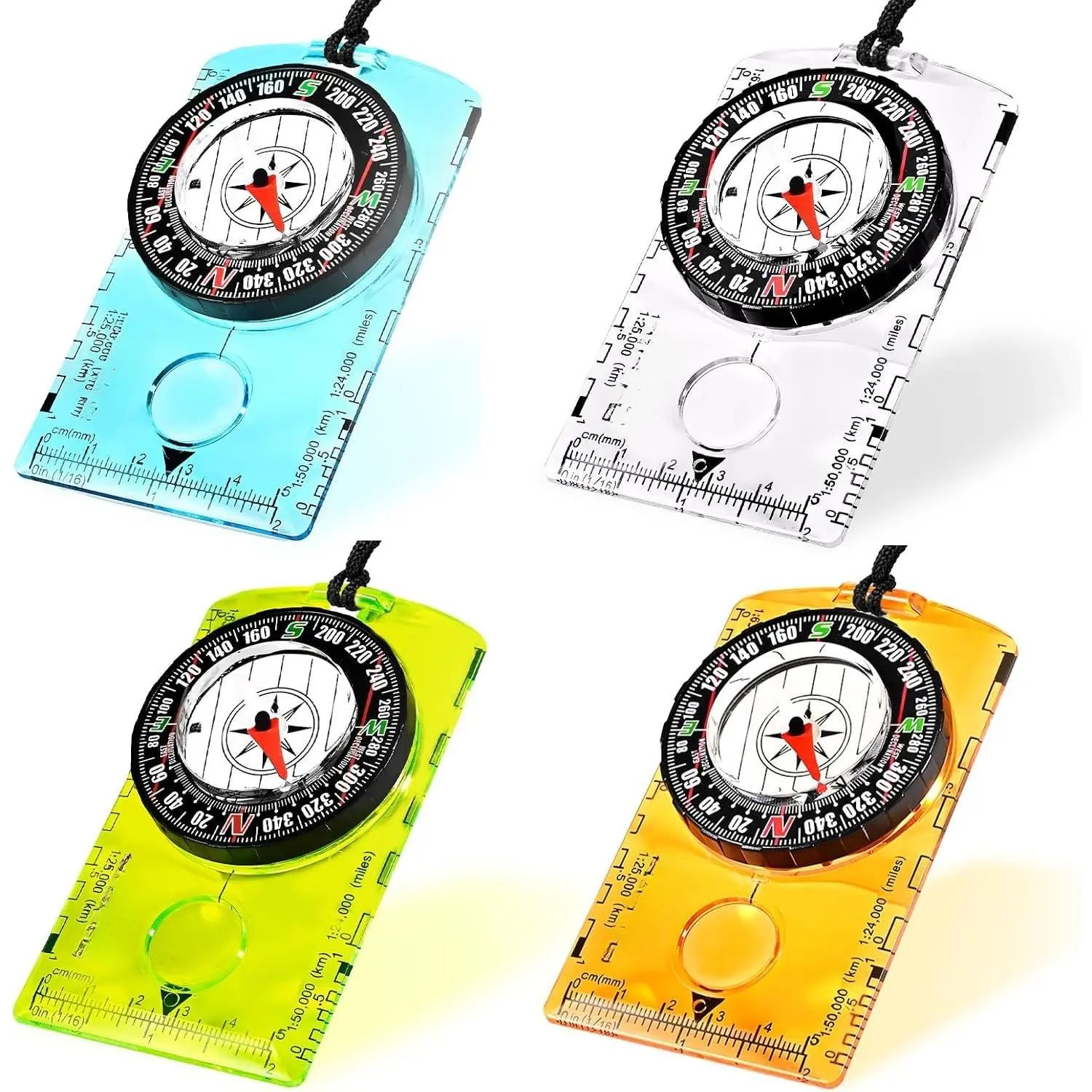 Outdoor Compass with Adjustable Declination, Magnifier, Ruler, Scale, Multifunctional   Compass for Map Reading, Hiking, Camping, Navigation and .